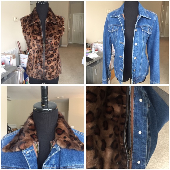 Vintage Jackets & Blazers - Vintage Maximilian genuine animal print fur trimmed leopard print outerwear